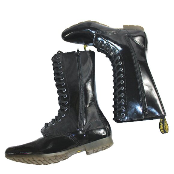 Dr. Martens Stacey Ritzy Collection Patent Lamper Combat Lace-Up, Size 6 - Picture 2 of 10